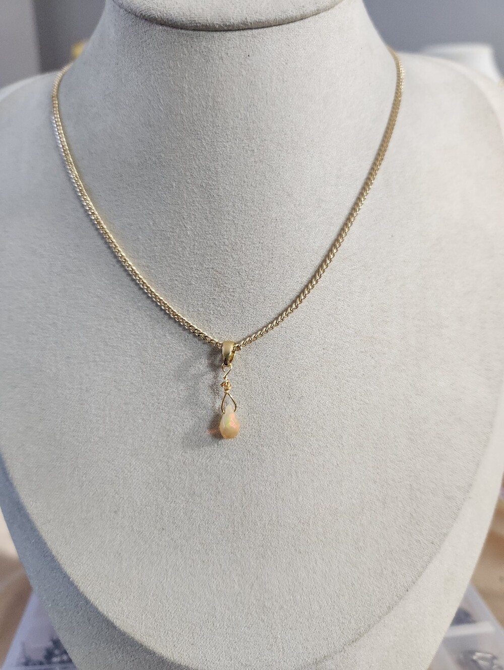 Handmade Ethiopian Opal Pendant Necklace